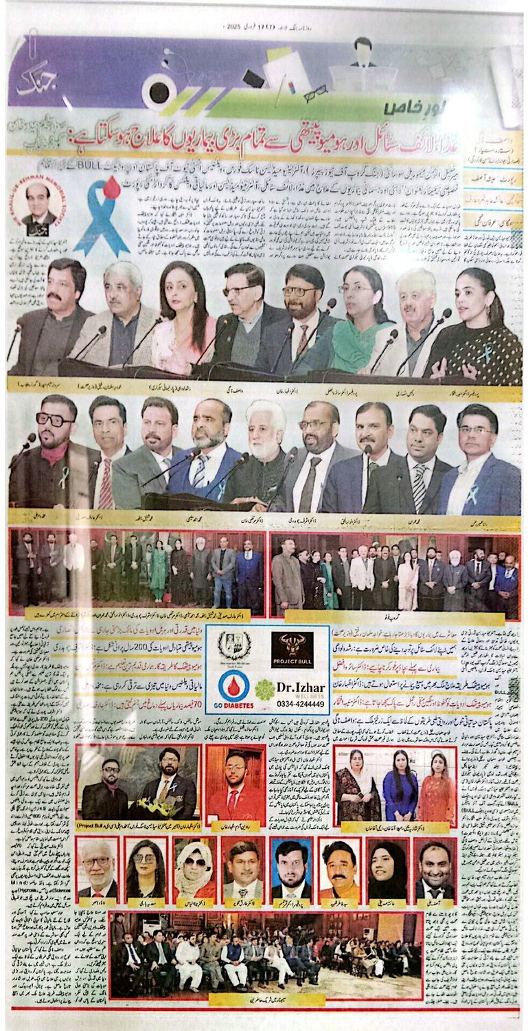 Daily Jang newspaper coverage featuring The Maintainers