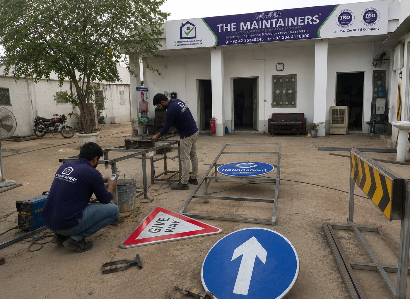 Road safety signage fabrication